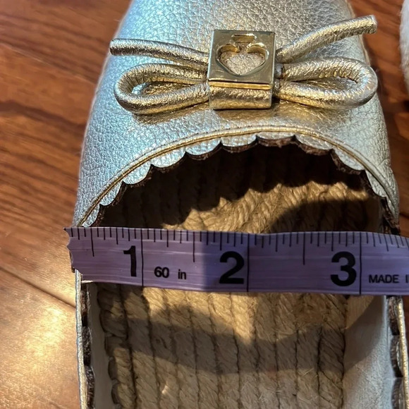 Kate Spade Metallic Gold Loranne Slip on Espadrilles Sz 7 - Picture 12 of 15